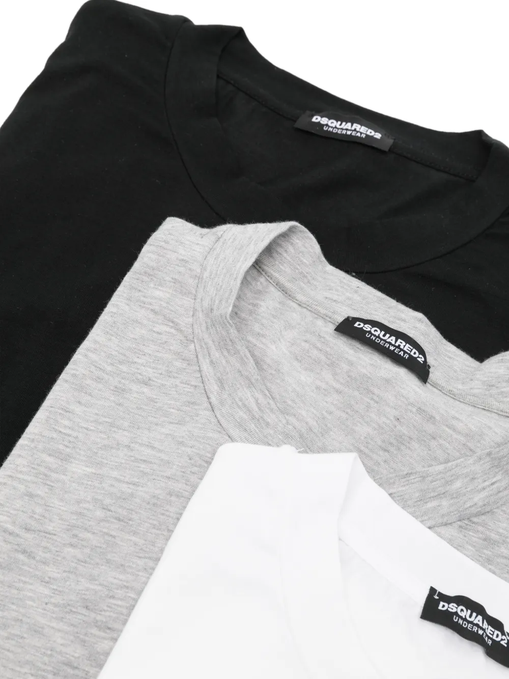 DSQUARED2 T-shirts met logoprint (set van drie) Zwart