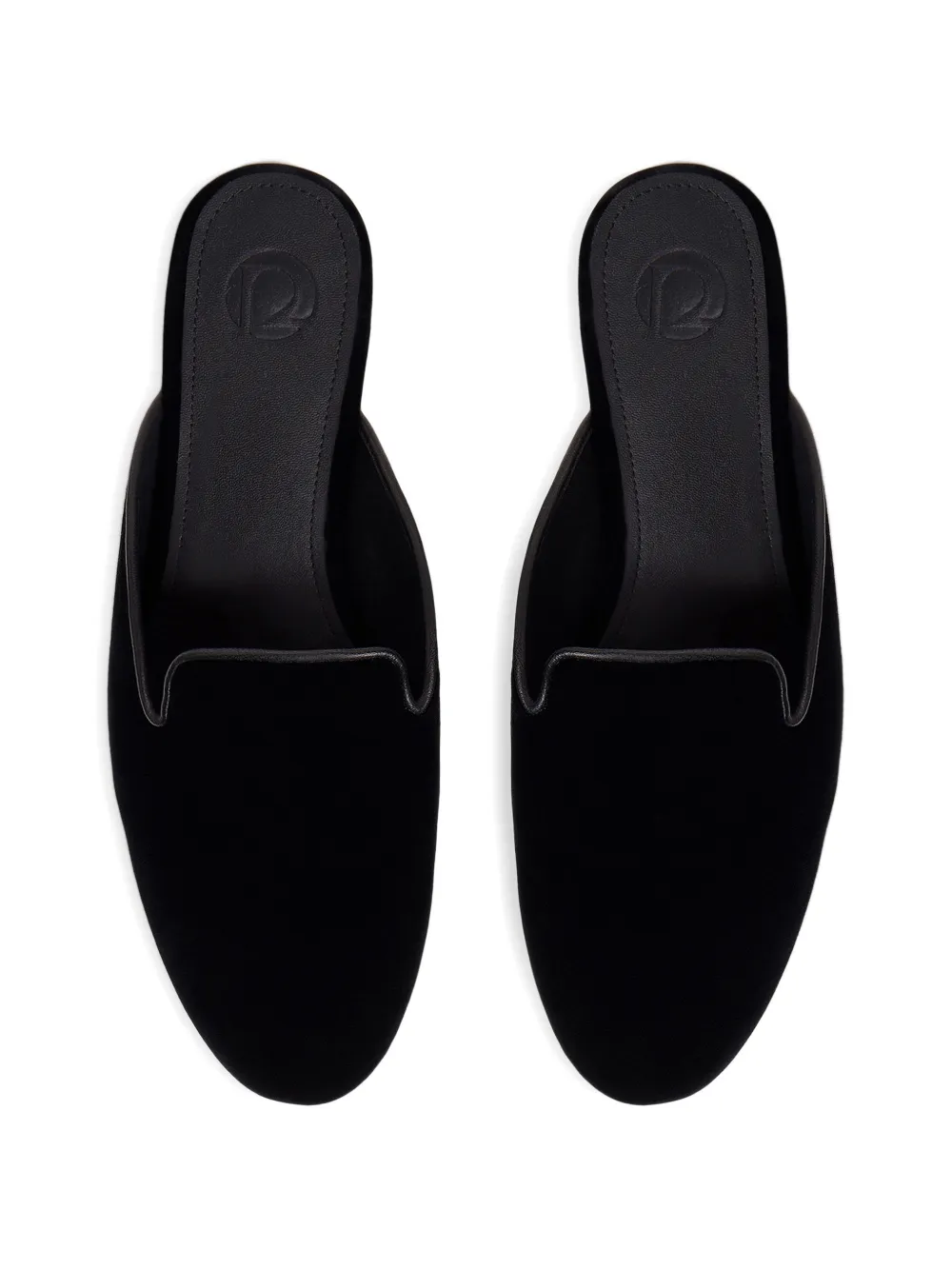 12 STOREEZ Fluwelen muiltjes Zwart