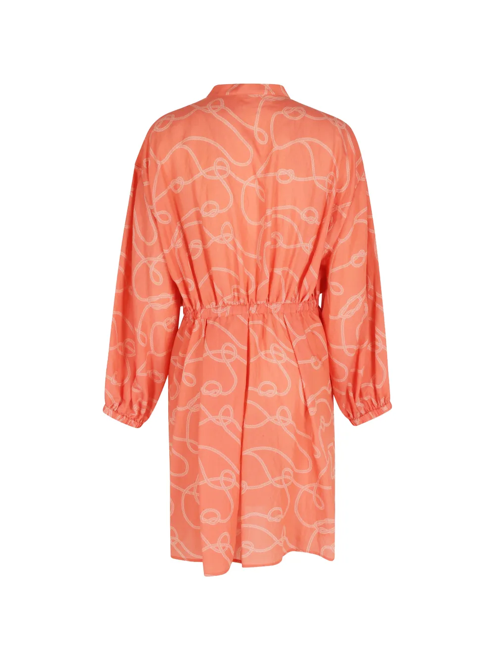 Woolrich mini-jurk met ceintuur en touwprint Oranje