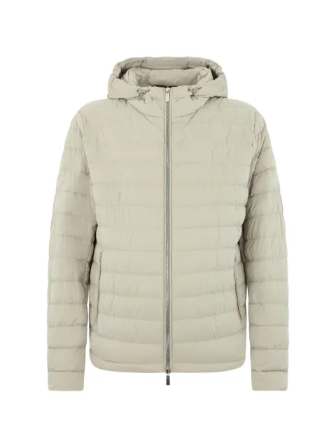 Moorer hooded quilted jacket