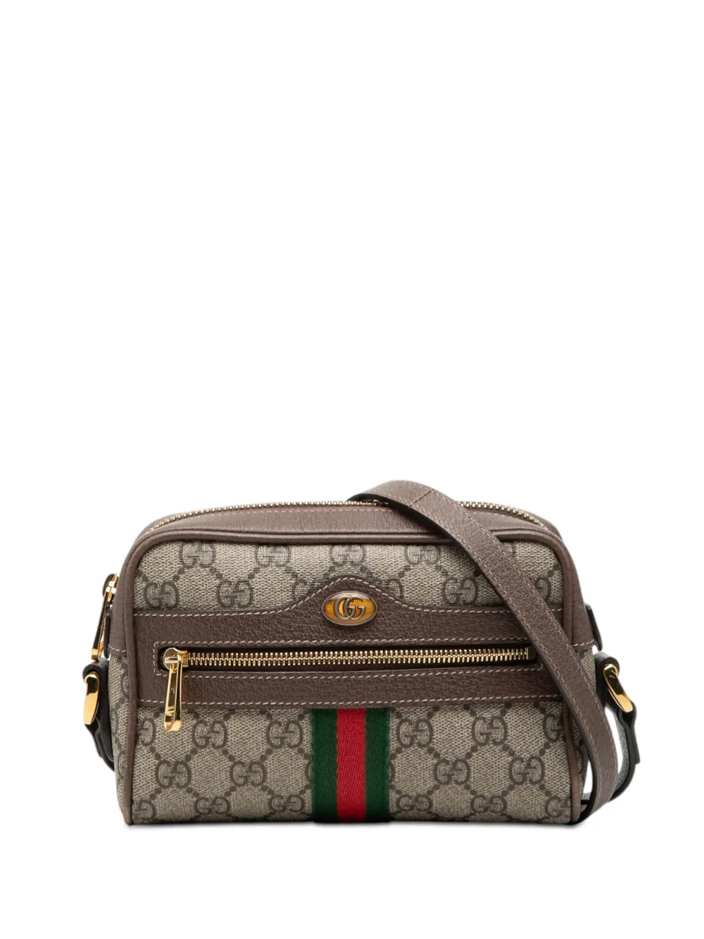 Gucci Pre-Owned 2000-2015 Mini GG Supreme Ophidia crossbody bag - Marrone