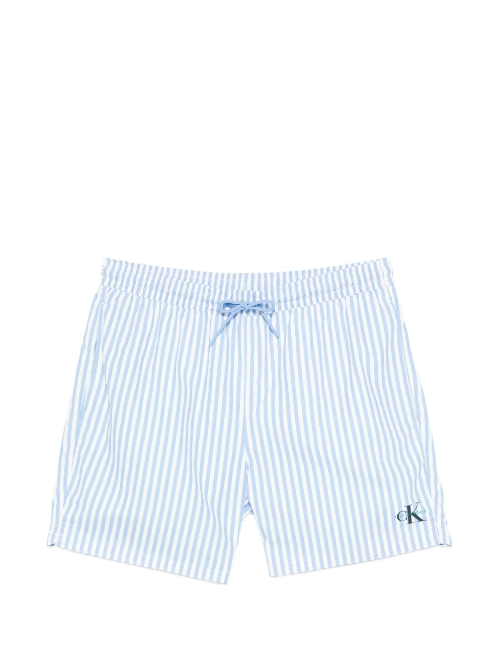 Calvin Klein striped logo beach shorts - Blu