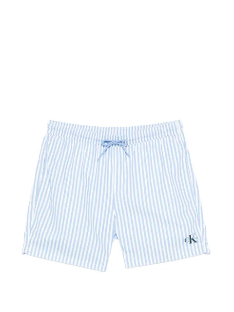 Calvin Klein striped logo beach shorts