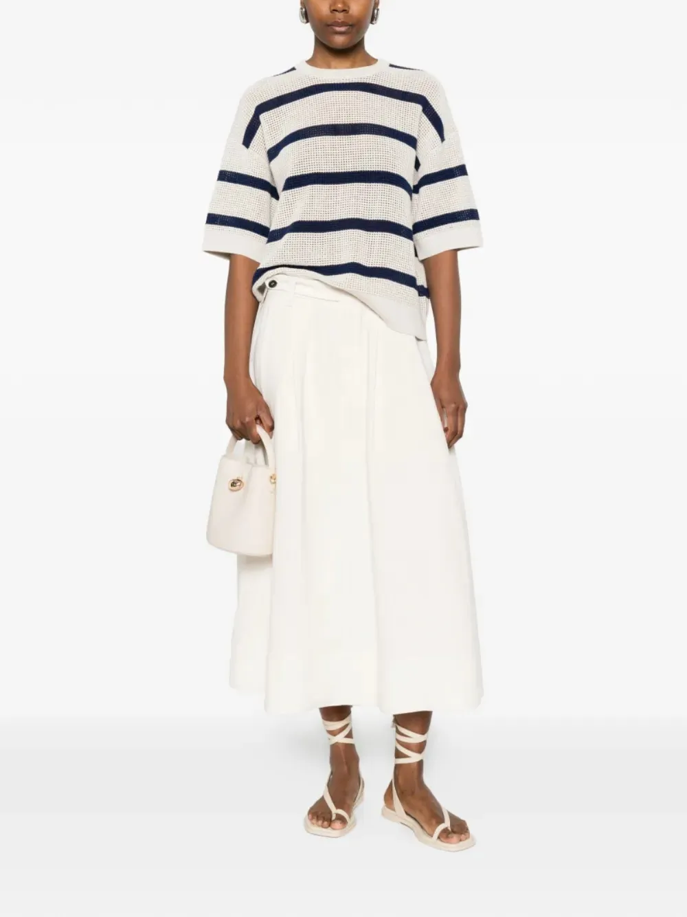  Brunello Cucinelli A-line Midi Skirt - Neutrals 