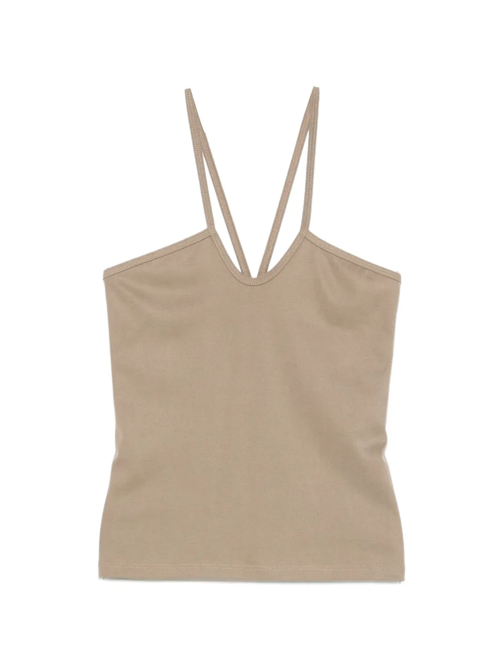 IMPERIAL halterneck ribbed top - Toni neutri