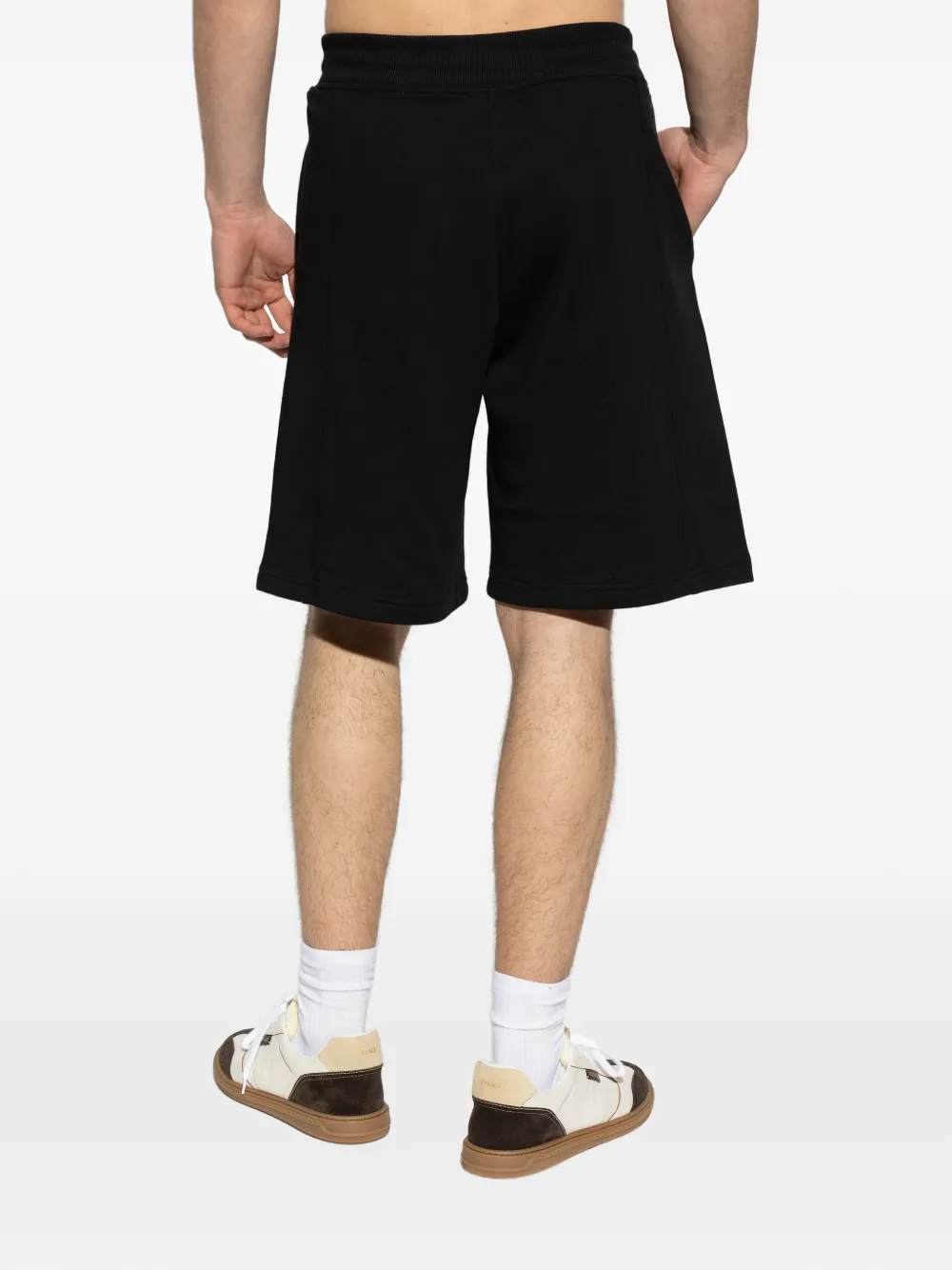 Versace Jeans Couture Shorts met trekkoord en logo Zwart