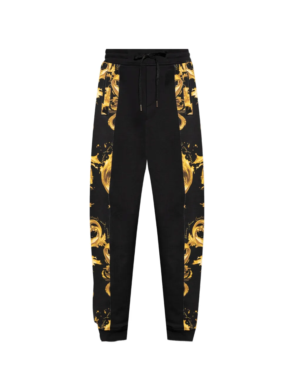 Versace Jeans Couture Chromo Couture-print drawstring-detail cotton track pants - Nero