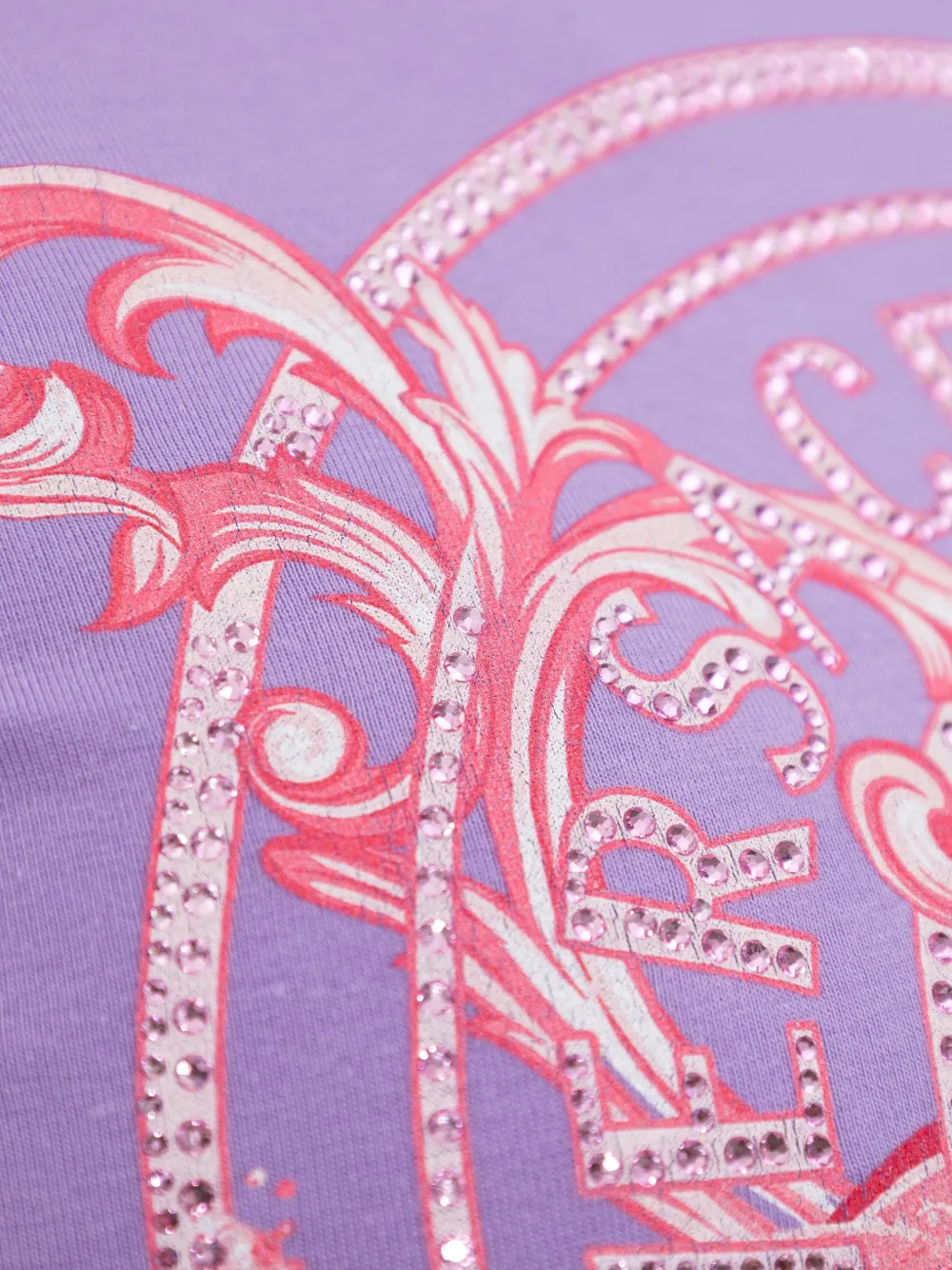 Versace Jeans Couture T-shirt jurk met print Paars