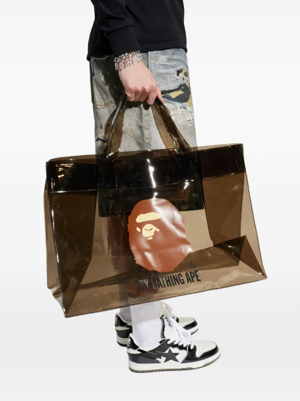 A BATHING APE® Ape Head-print Tote Bag | Brown | FARFETCH