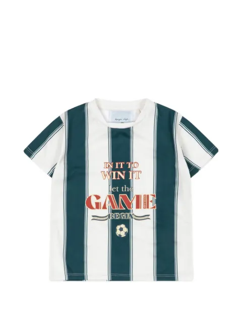Konges Sløjd Act graphic-print striped T-shirt