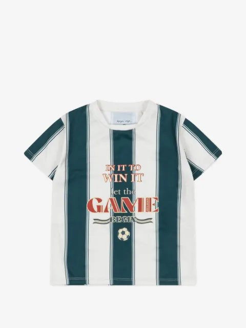Konges Sløjd Act graphic-print striped T-shirt