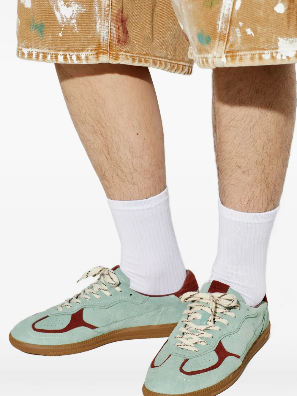 ALOHAS TB.490 suède sneakers met vlakken Blauw