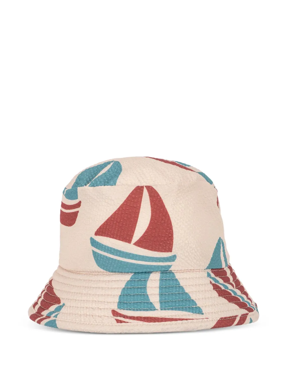 Konges Sløjd Asnou sailboat-print bucket hat - Toni neutri