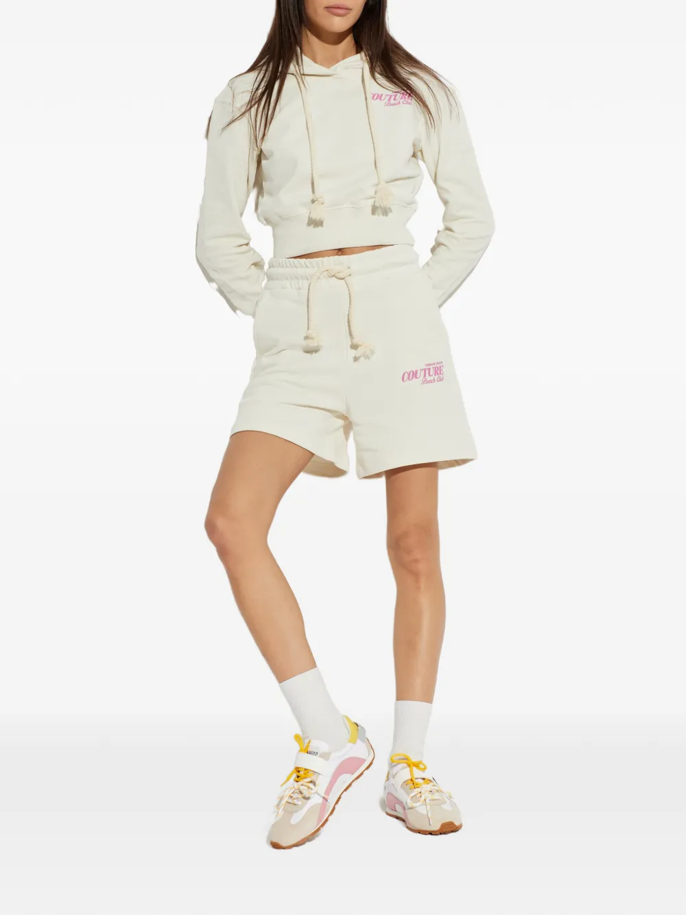Versace Jeans Couture Sweater van katoen Beige