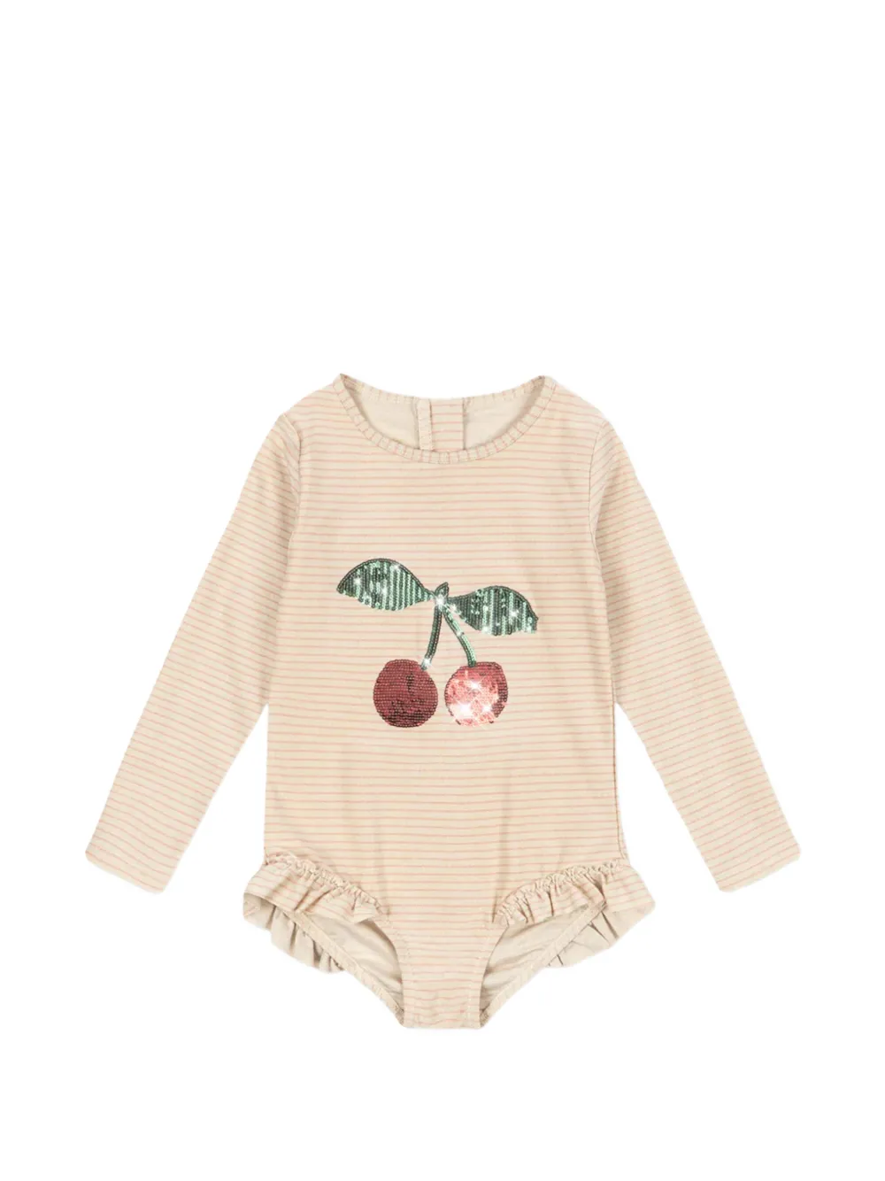 Konges Sløjd Jade sequin striped swimsuit - Toni neutri