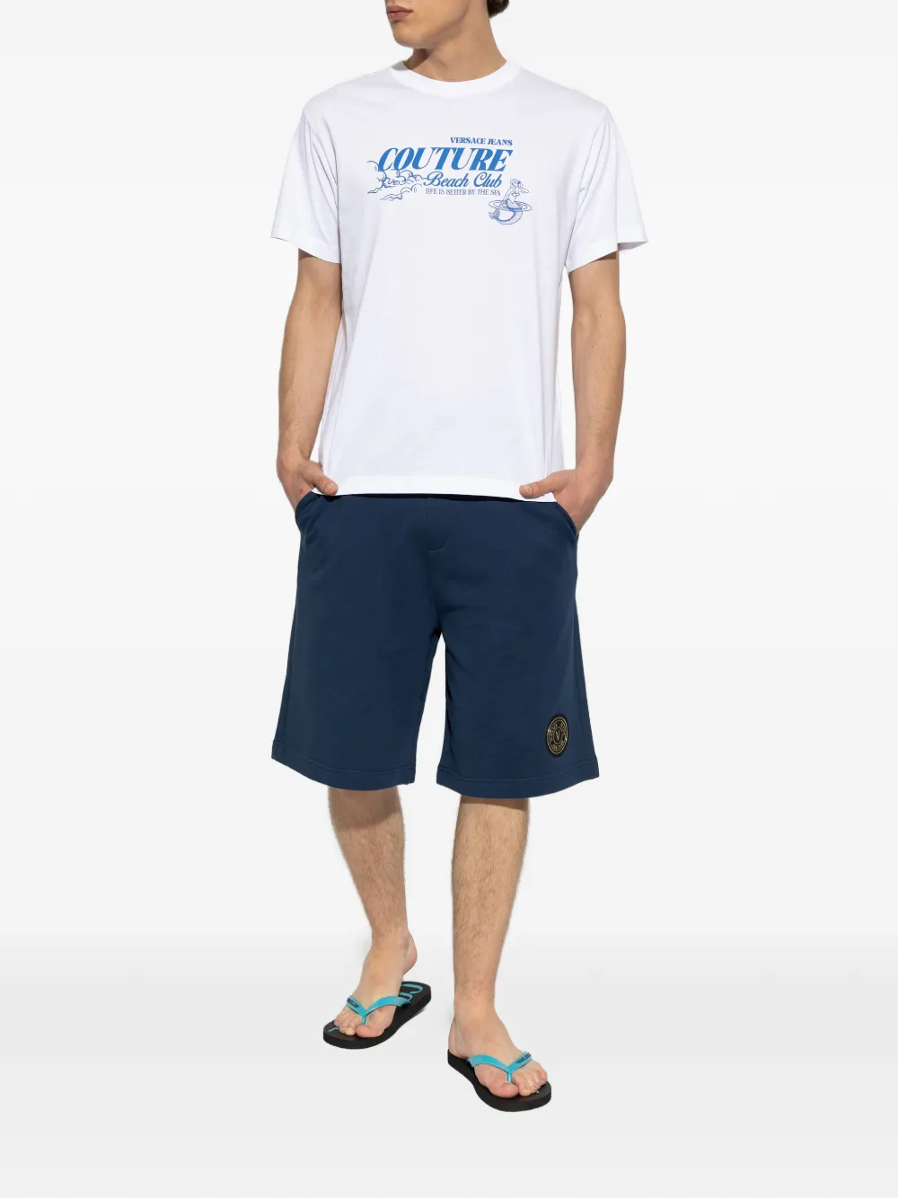 Versace Jeans Couture T-shirt met print Wit