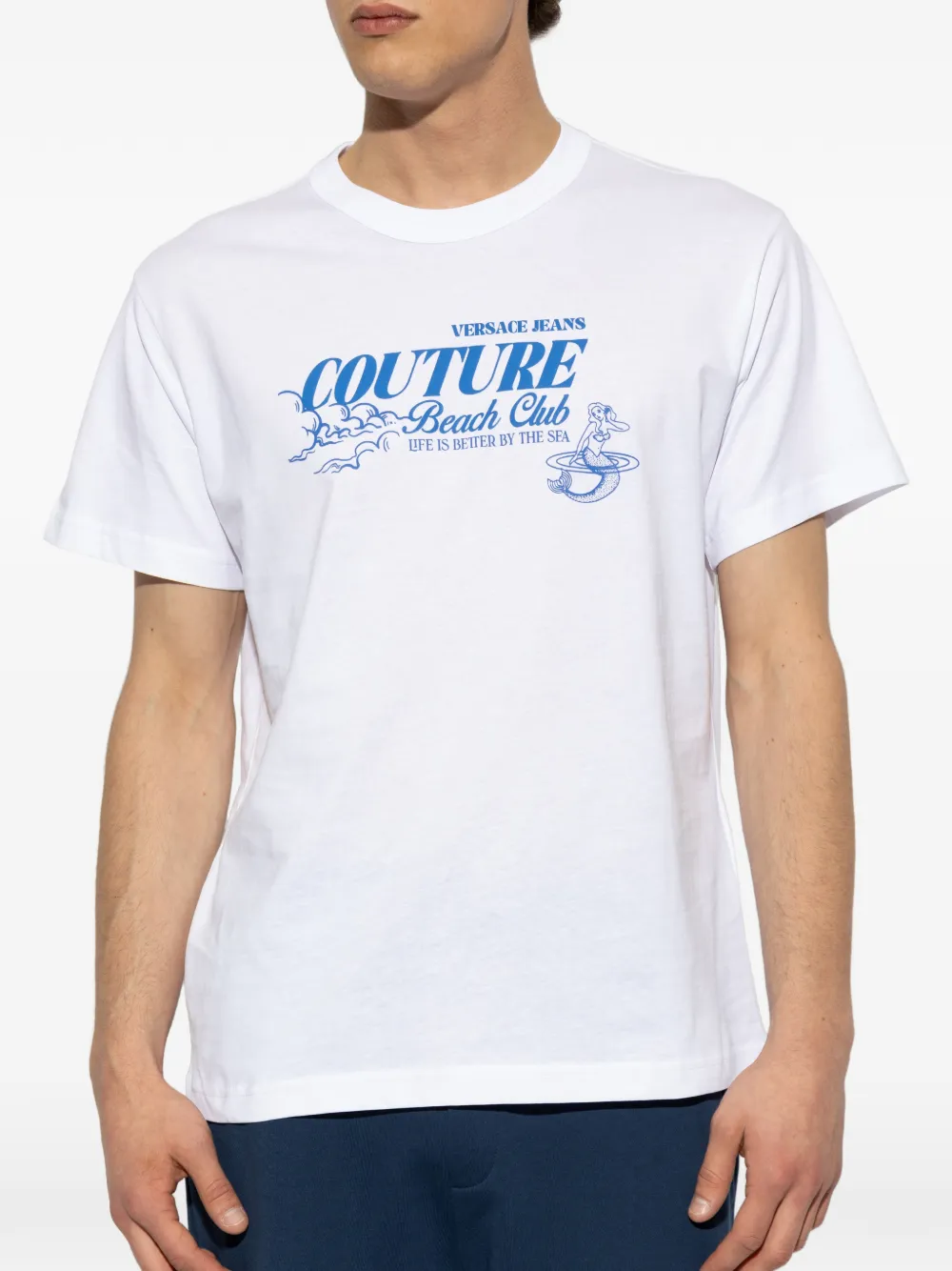 Versace Jeans Couture T-shirt met print Wit