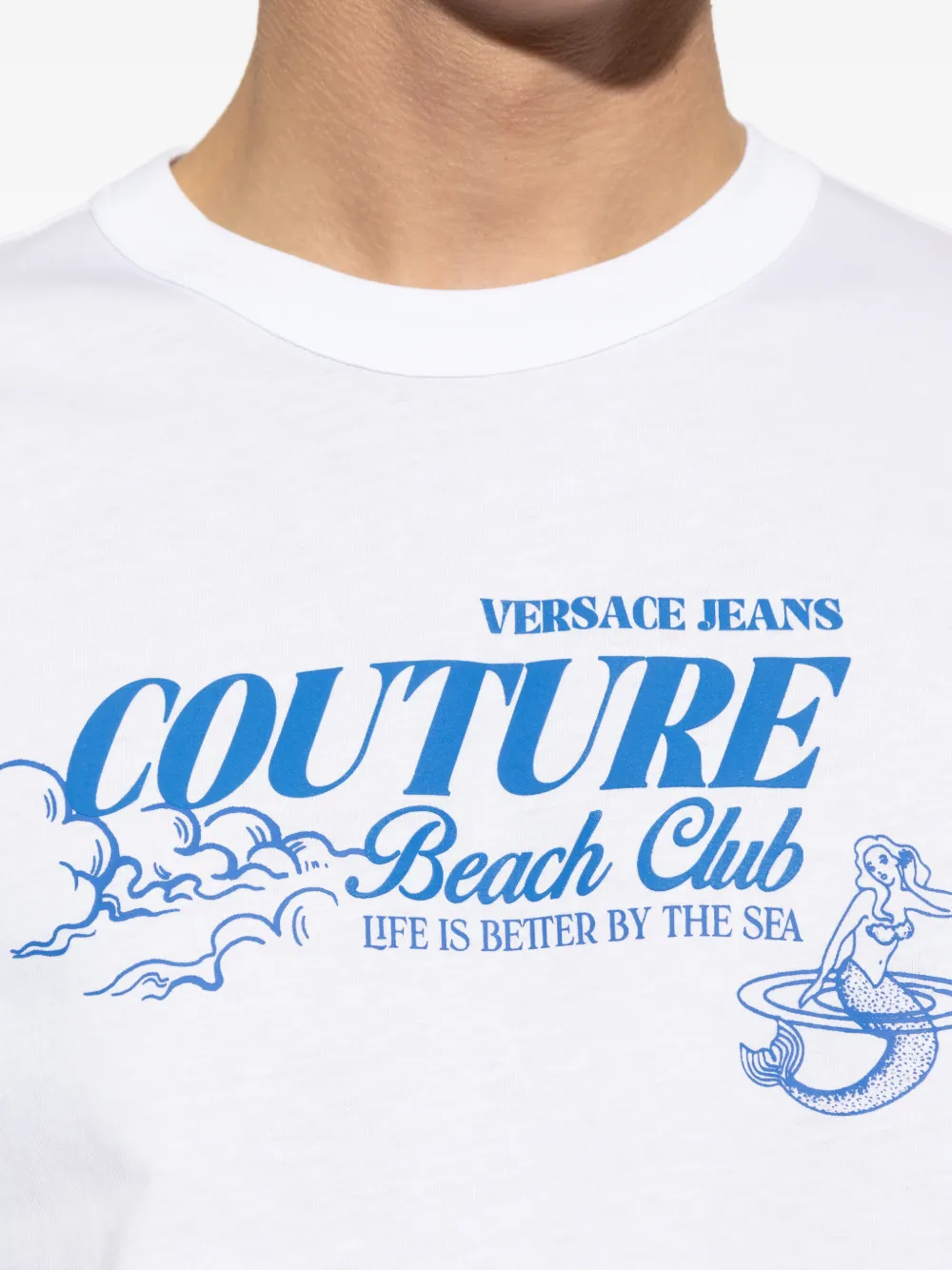 Versace Jeans Couture T-shirt met print Wit
