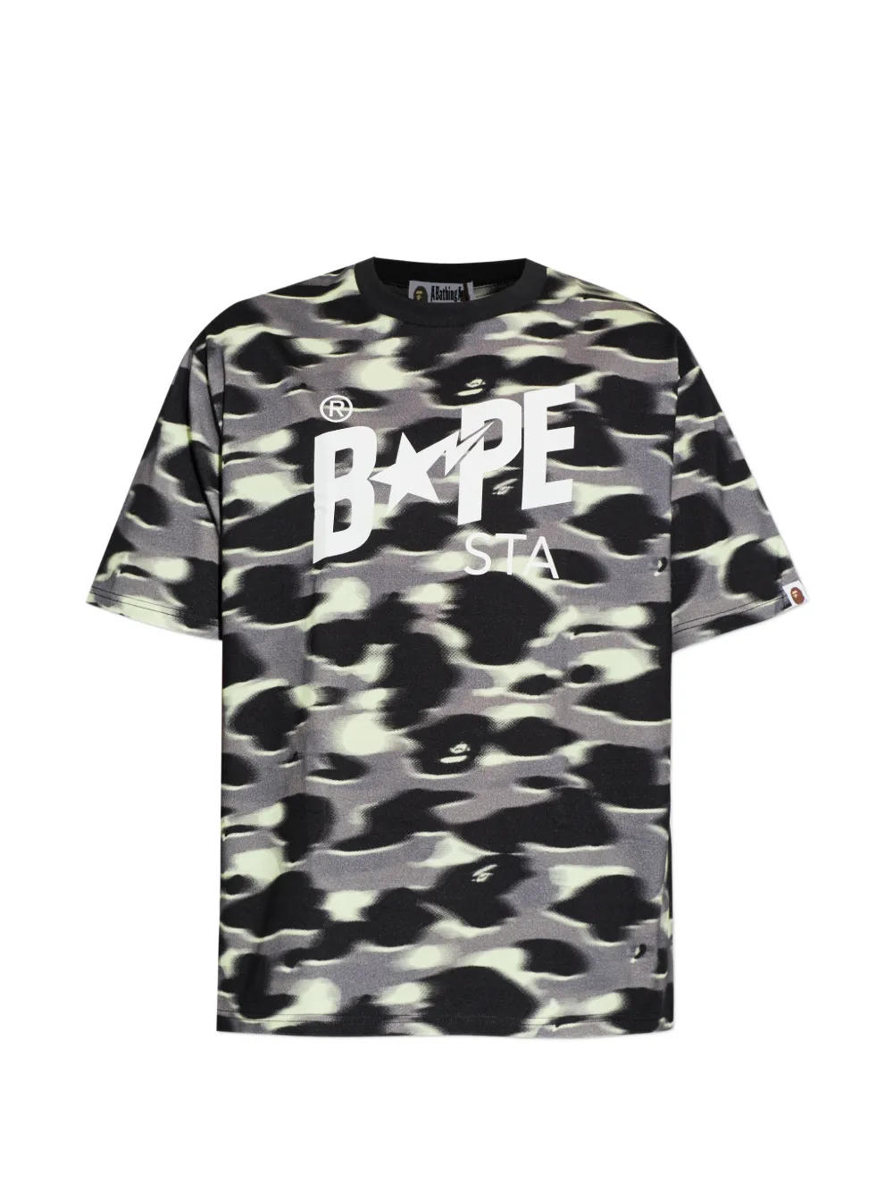 A BATHING APE® camouflage-print short-sleeve T-shirt - Nero