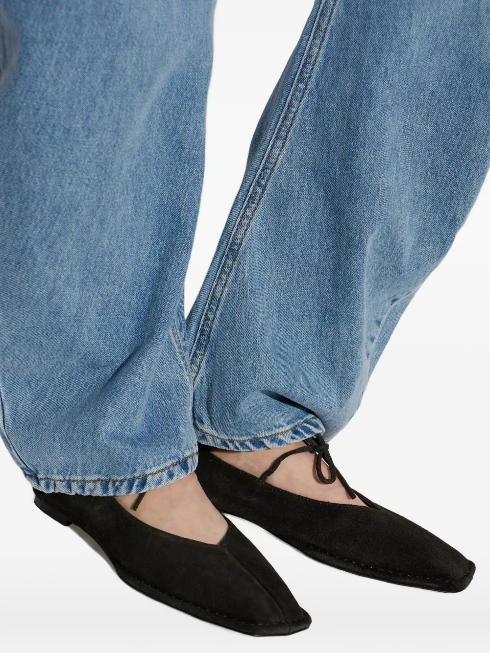 ALOHAS Sway suède ballerina's Bruin