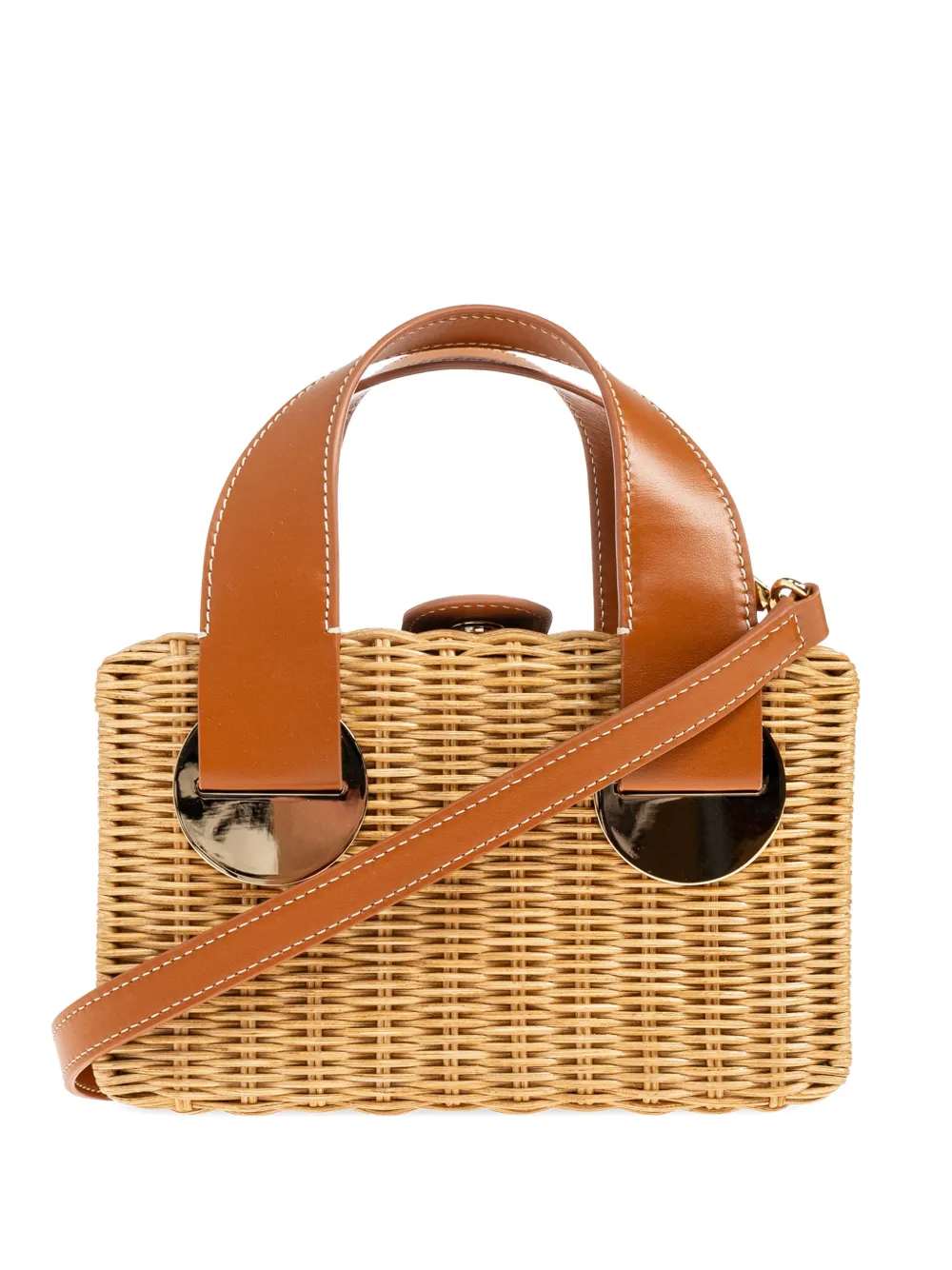 Rodo Raffia Tote Bag In Neutral