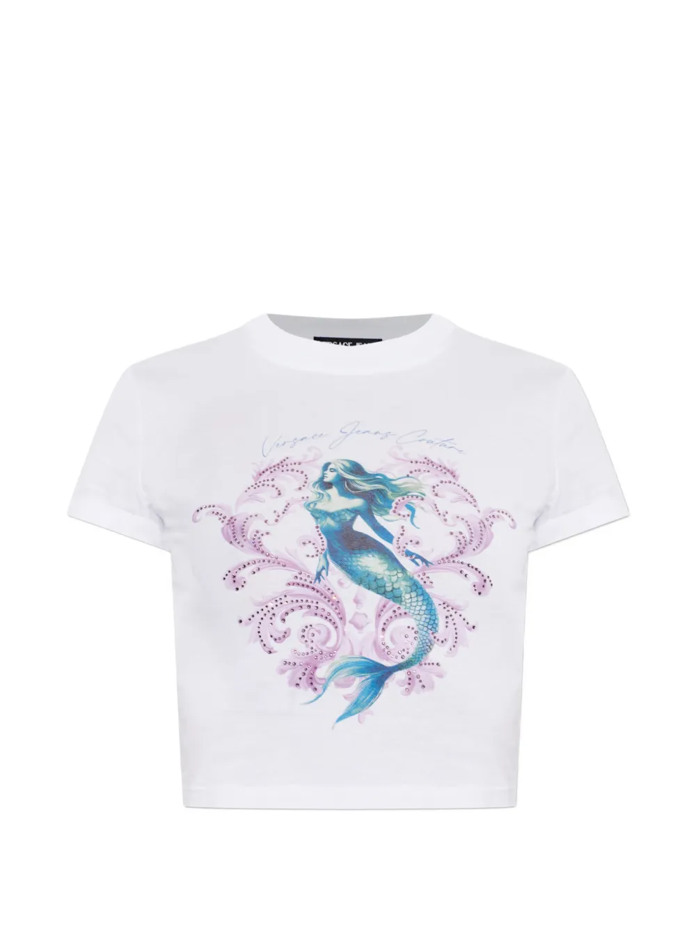 Versace Jeans Couture mermaid graphic T-shirt - Bianco