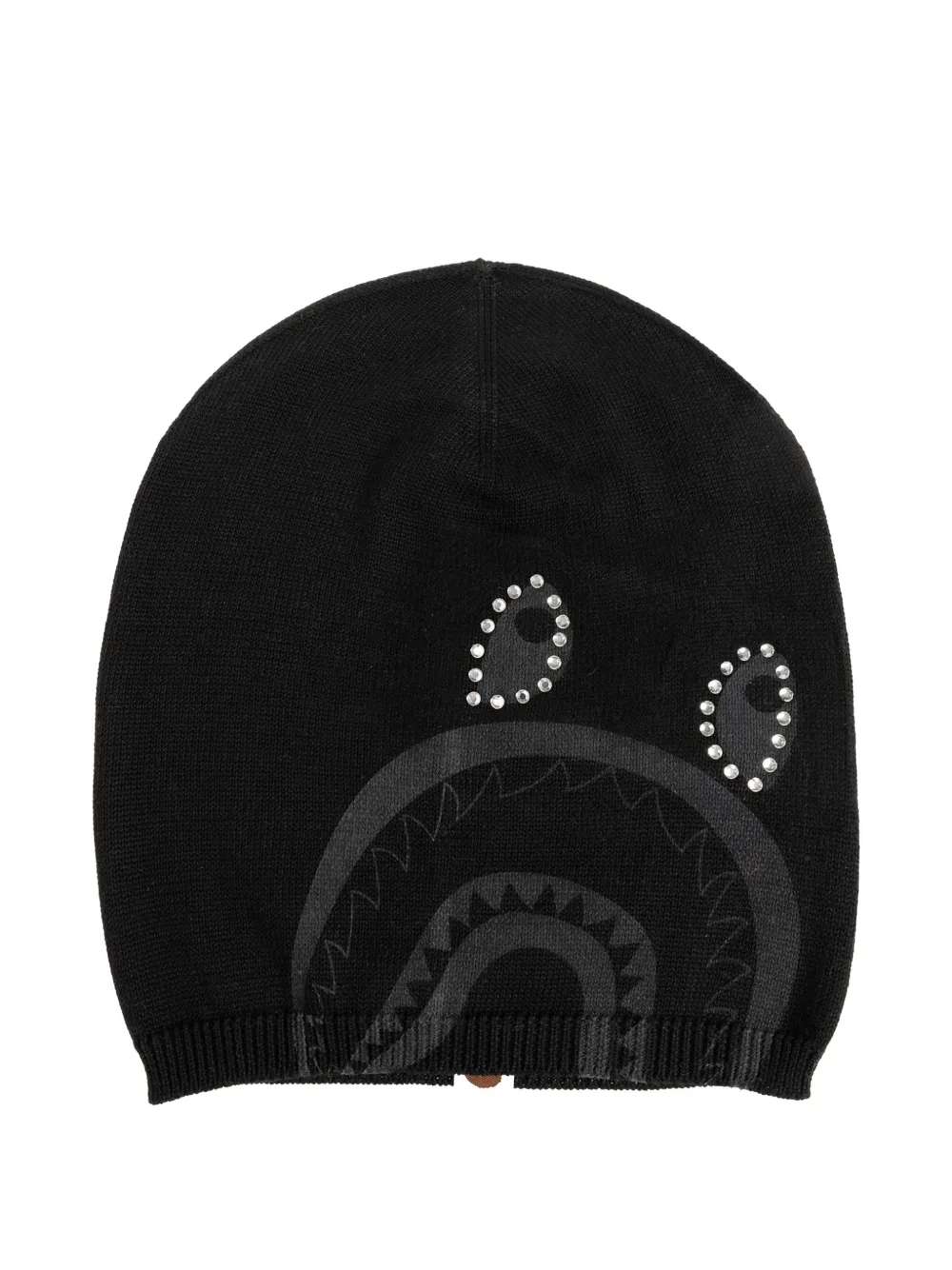 A BATHING APE® Crystal Shark fine-knit beanie hat - Nero