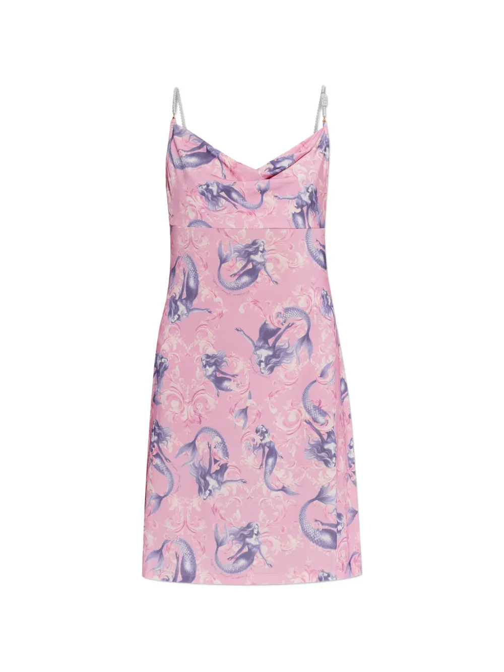 Versace Jeans Couture pearl embellished printed dress - Rosa
