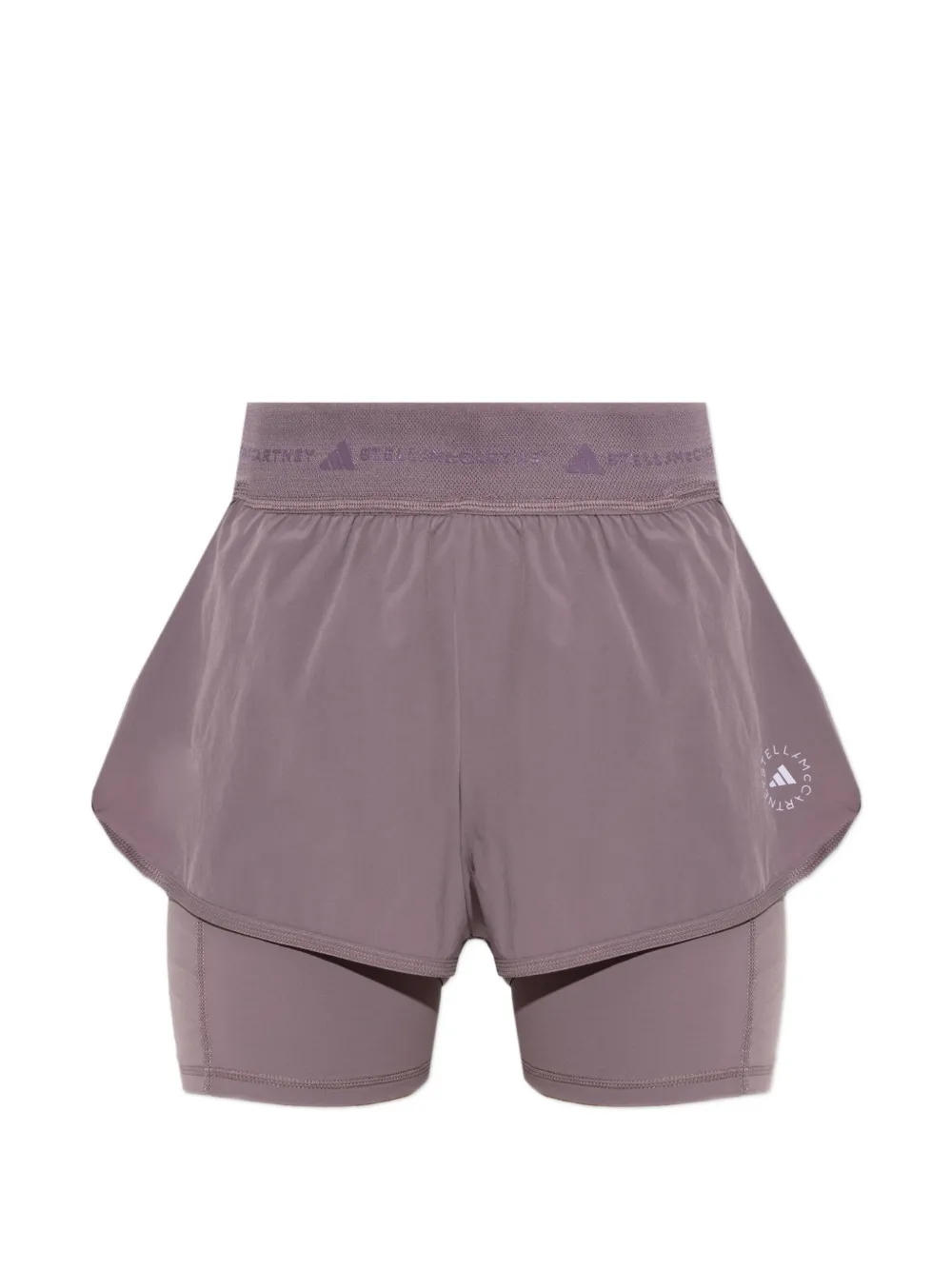 adidas by Stella McCartney layered shorts - Purple