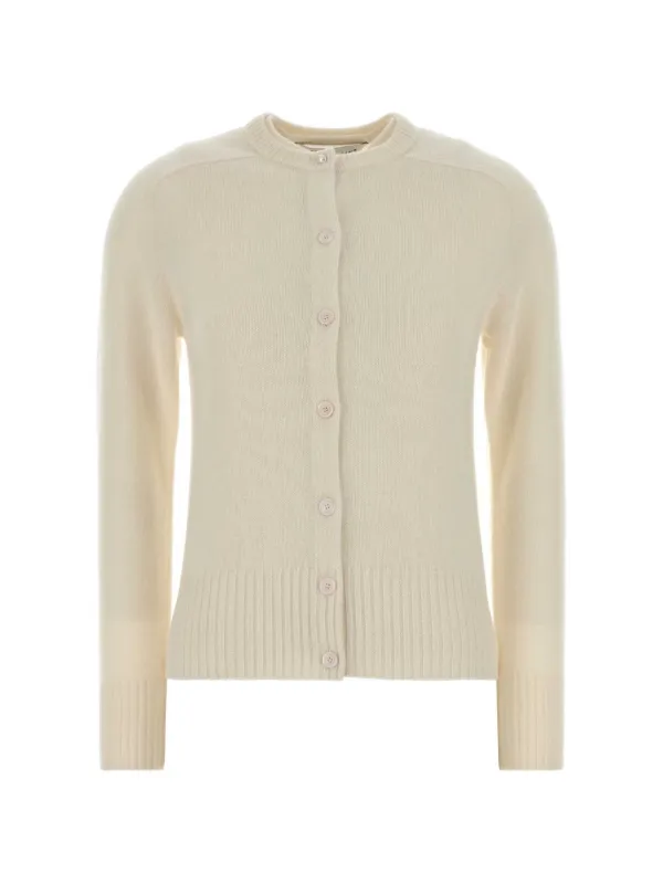 Carven Round-neck Cardigan in Neutrals