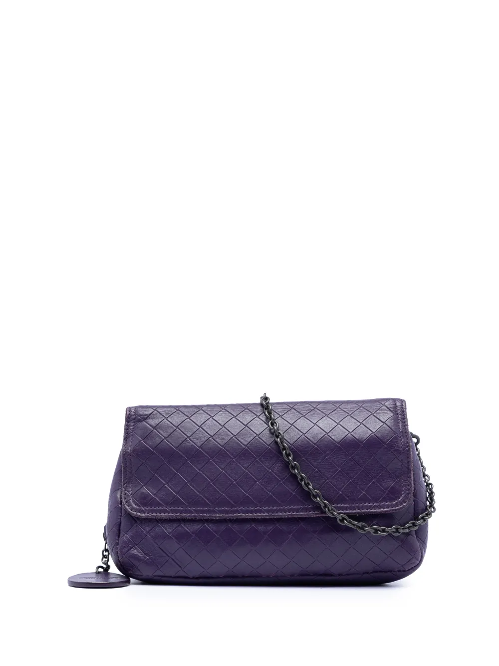 Bottega Veneta Pre-Owned 2012-2026 Mini Nappa Intrecciato Expandable Chain Flap crossbody bag - Viola