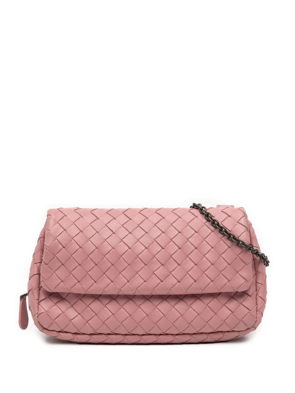 Bottega Veneta Pre-Owned 2012-2025 Mini Nappa Intrecciato Expandable Chain Flap crossbody bag - Pink