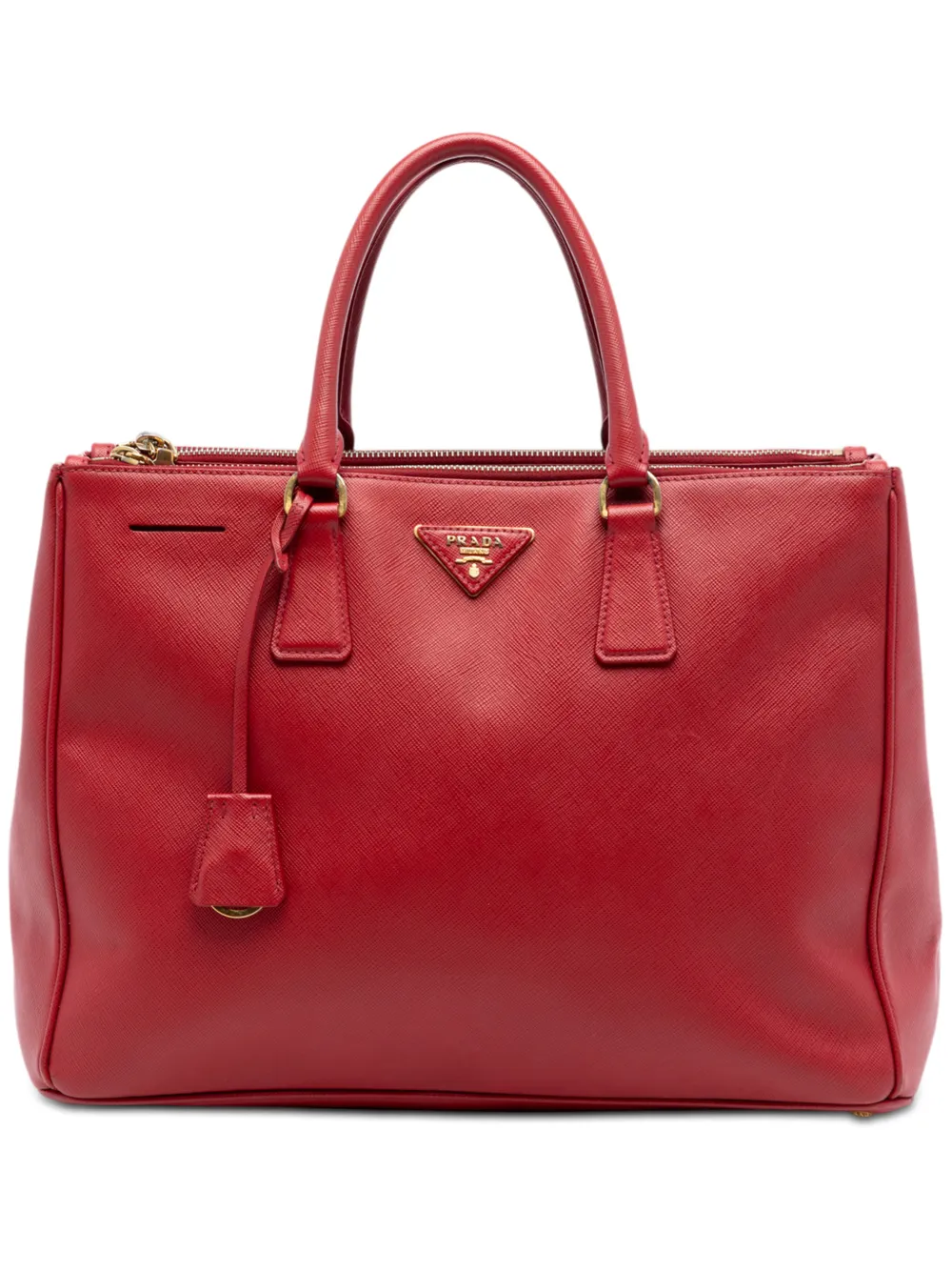 Prada Pre-Owned 2015-2025 Large Saffiano Lux Galleria Double Zip satchel - Rosso