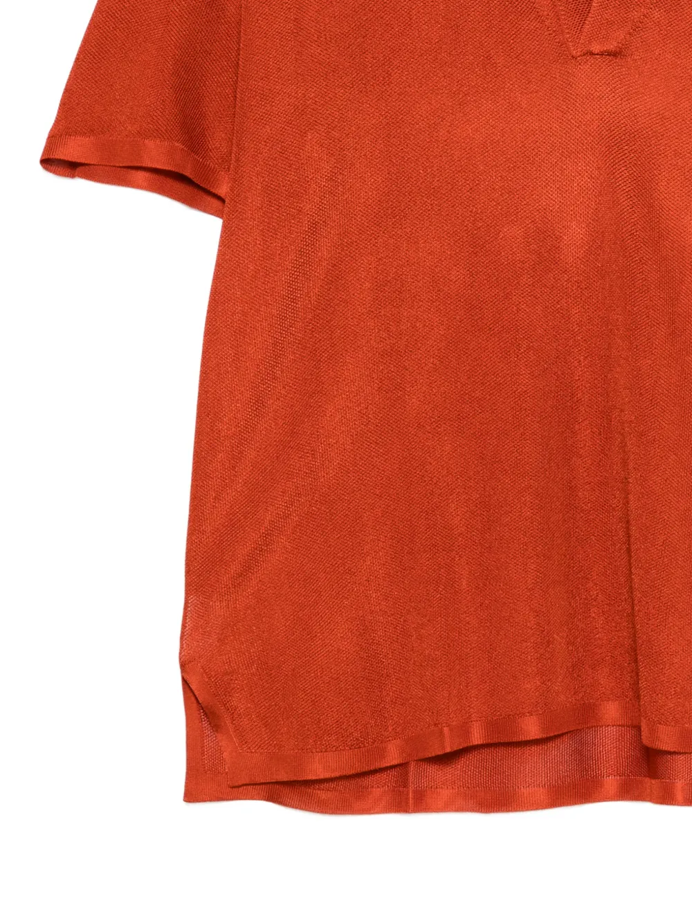 Lacoste T-shirt met V-hals Oranje