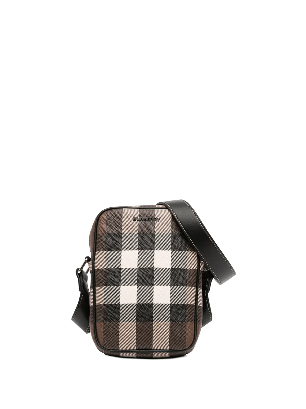 Burberry Pre-Owned 2000-2017 Giant Check E-Canvas Vertical Paddy crossbody bag - Braun