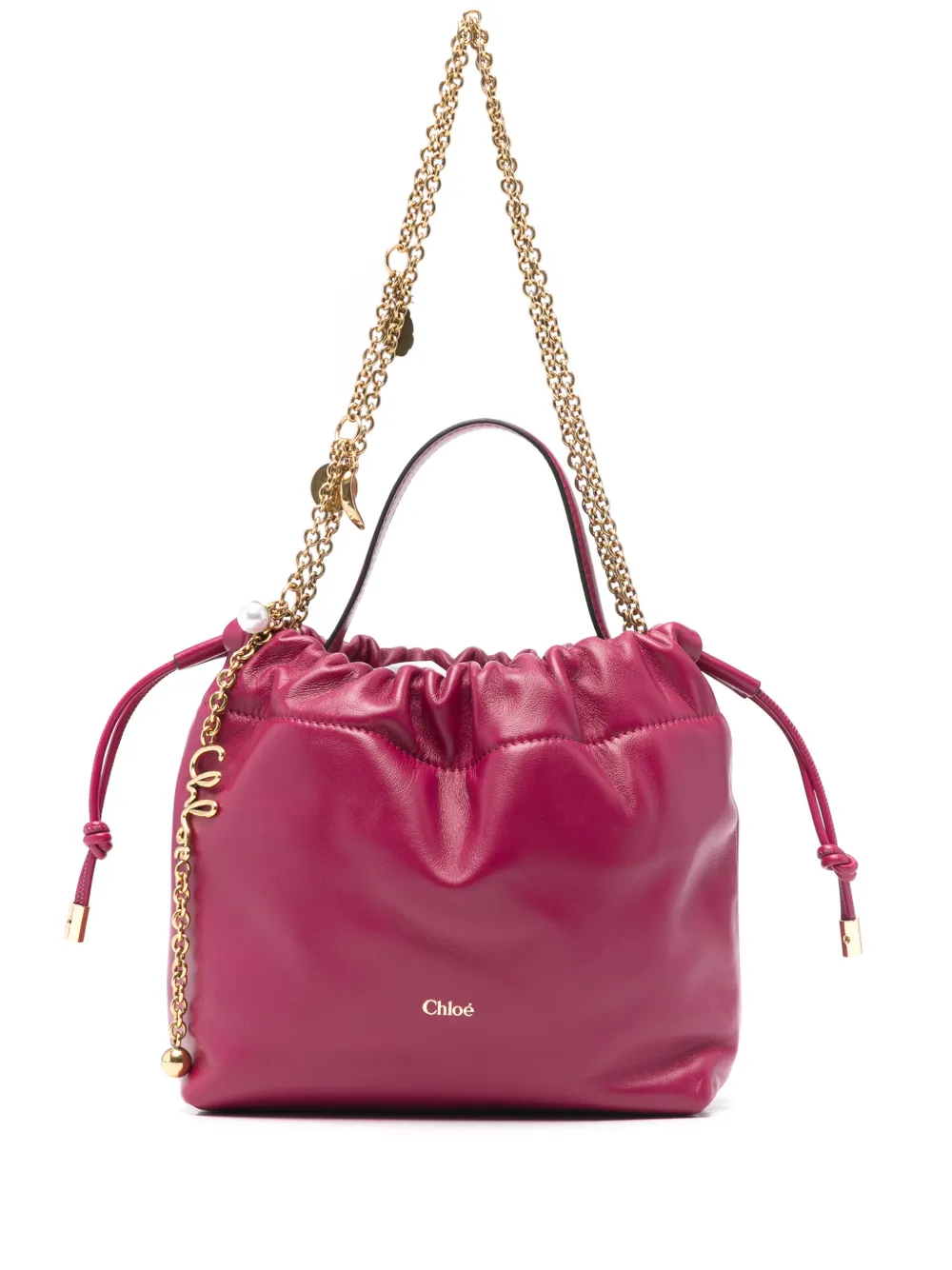 Chloé mini logo-detail shoulder bag - Rosa