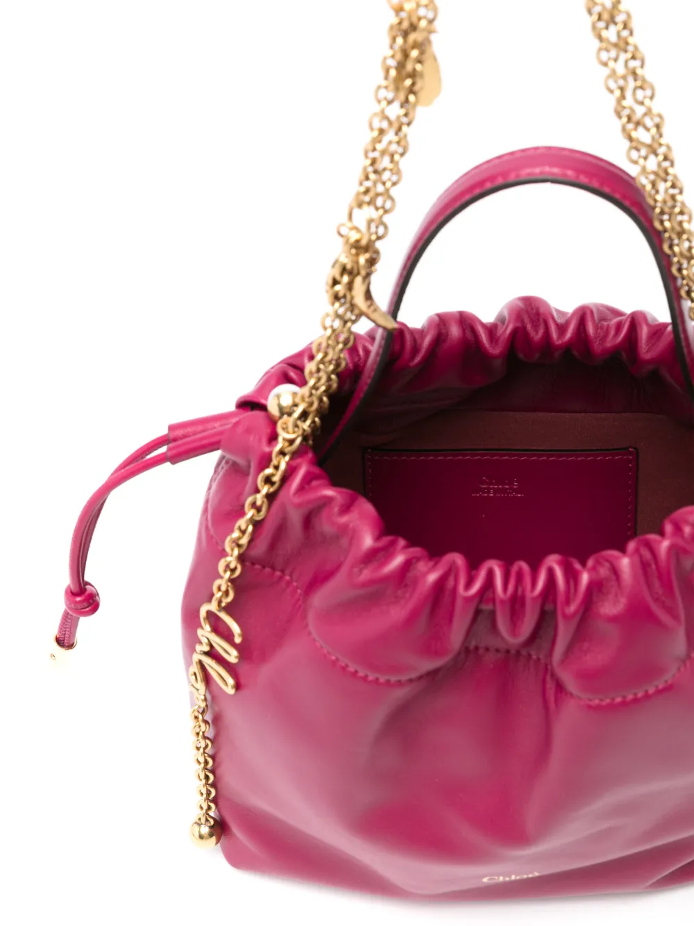 Chloé Kleine schoudertas met logodetail Roze