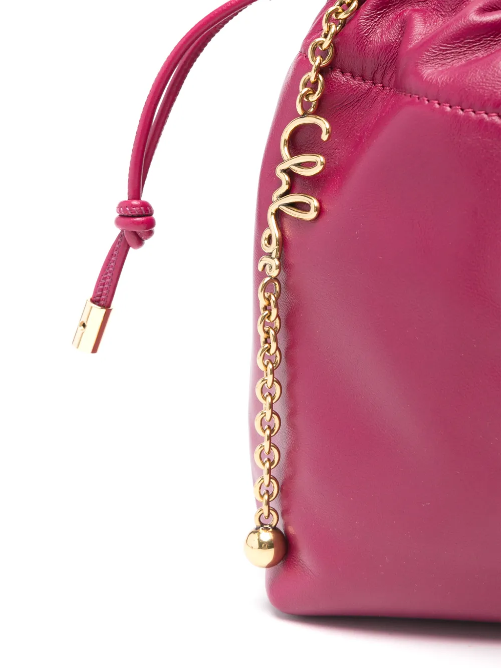 Chloé Kleine schoudertas met logodetail Roze