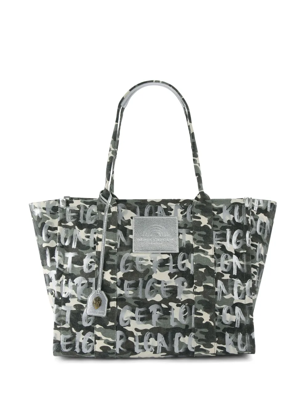 Kurt Geiger London Borsa a spalla con stampa camouflage - Verde