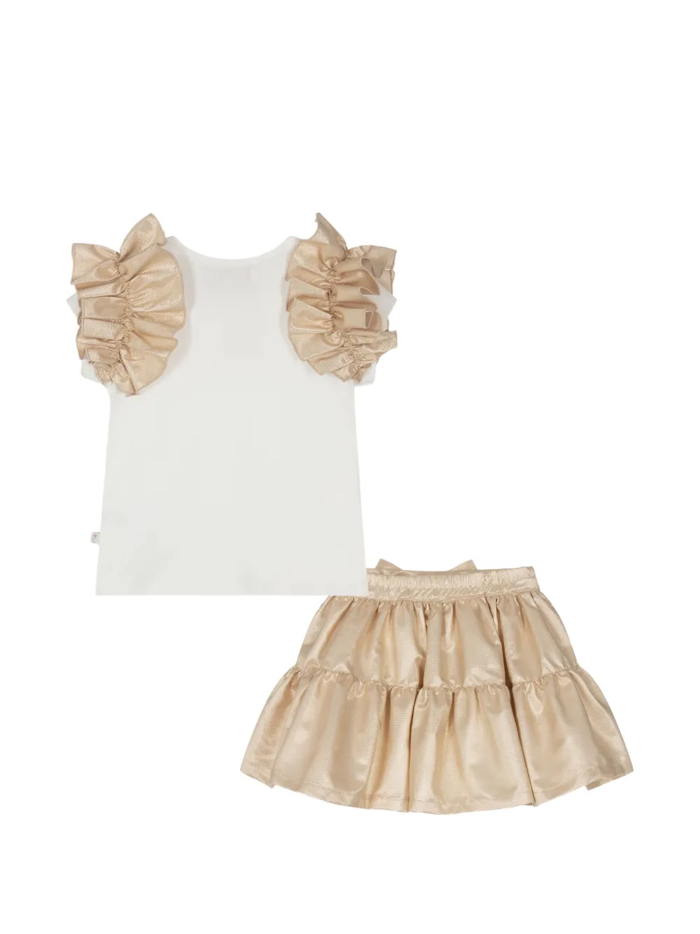 CACHAREL KIDS Twee rokken met ruches en strik Goud