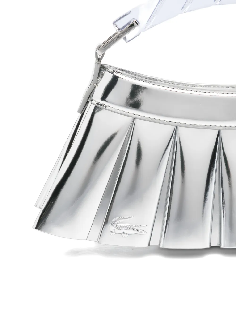 Lacoste H Lenglen geplooide shopper Zilver
