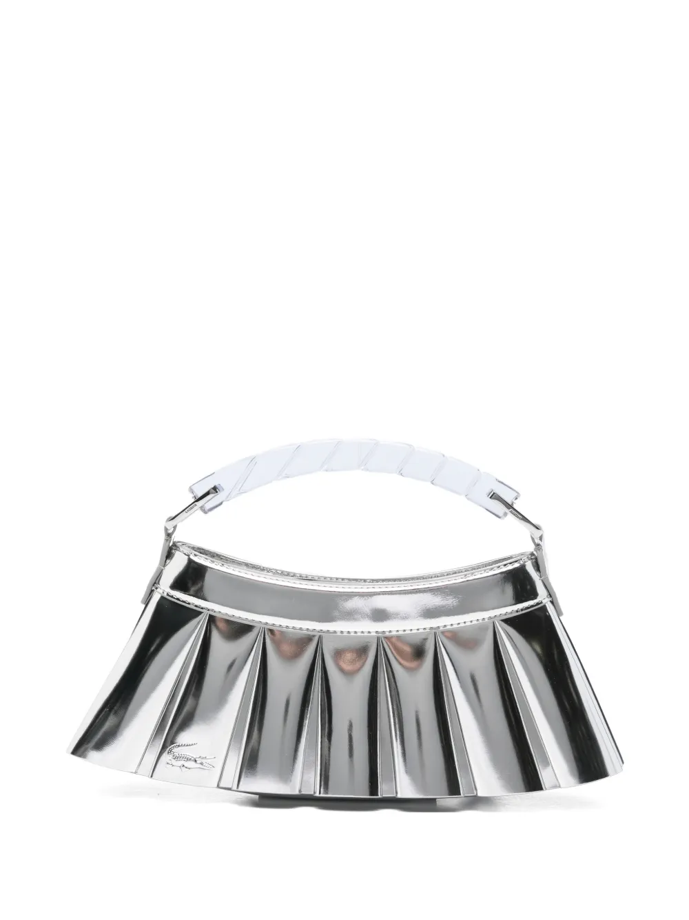 Lacoste H Lenglen pleated tote bag - Argento