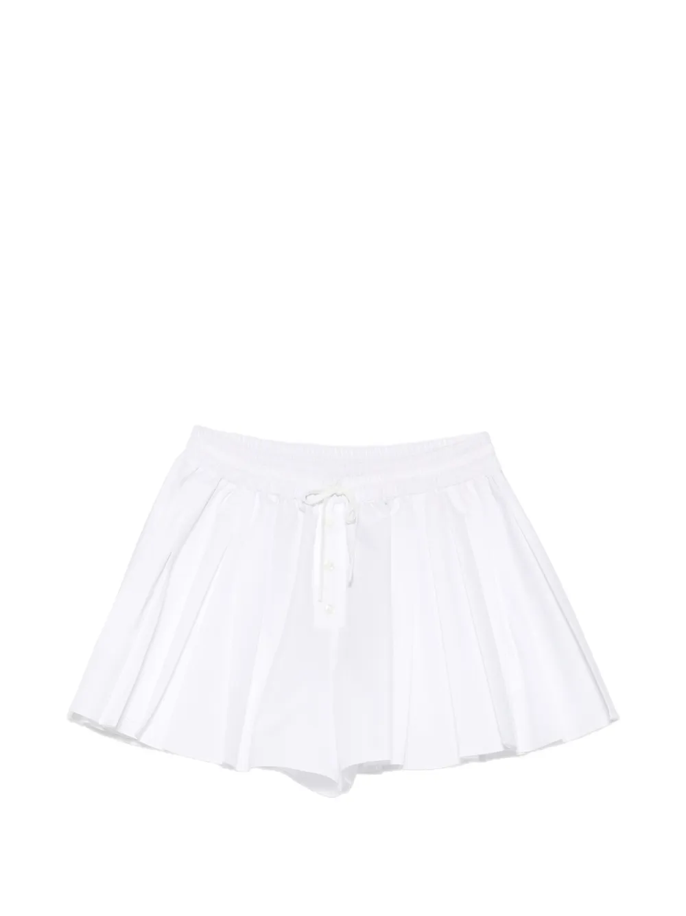 Lacoste pleated drawstring mini skirt - Bianco