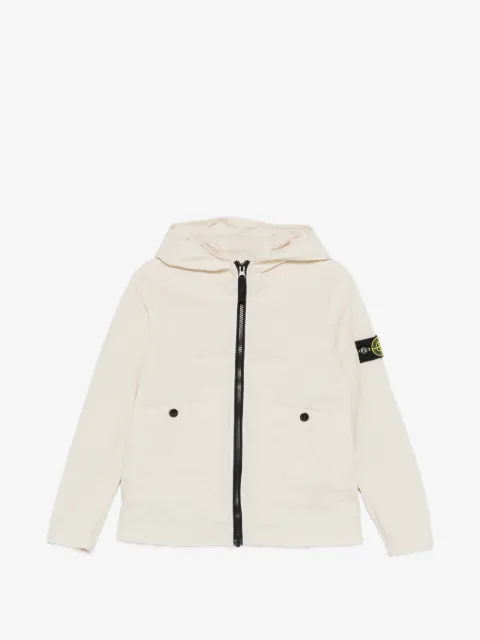 Stone Island Junior jakke med hætte og kompasmærke