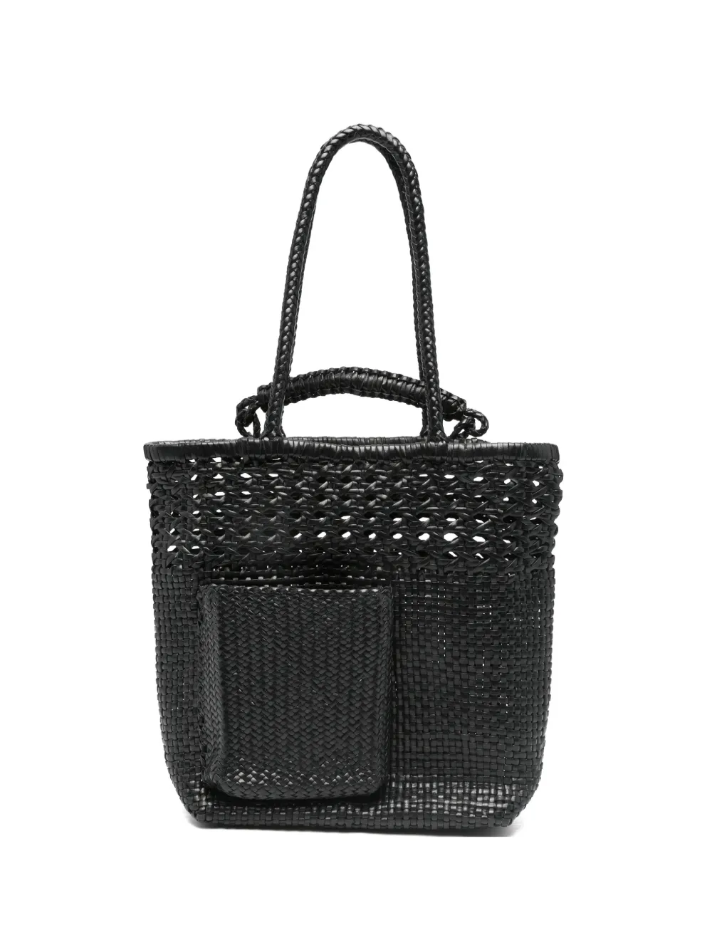 Sagan Pazar Book leather tote bag - Nero