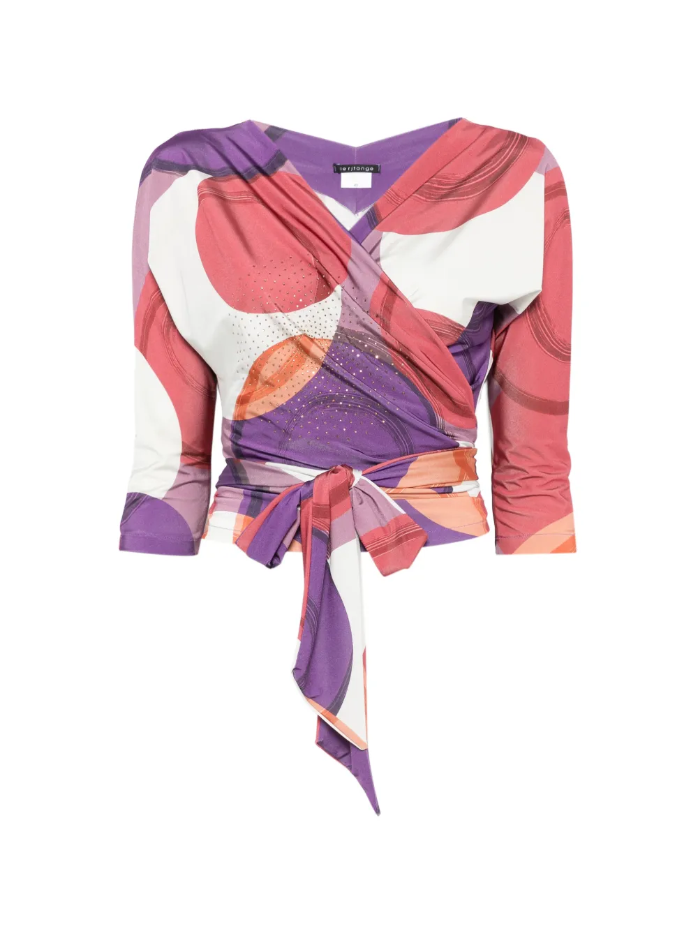 LE RJTANGE abstract-print wrap blouse - Viola