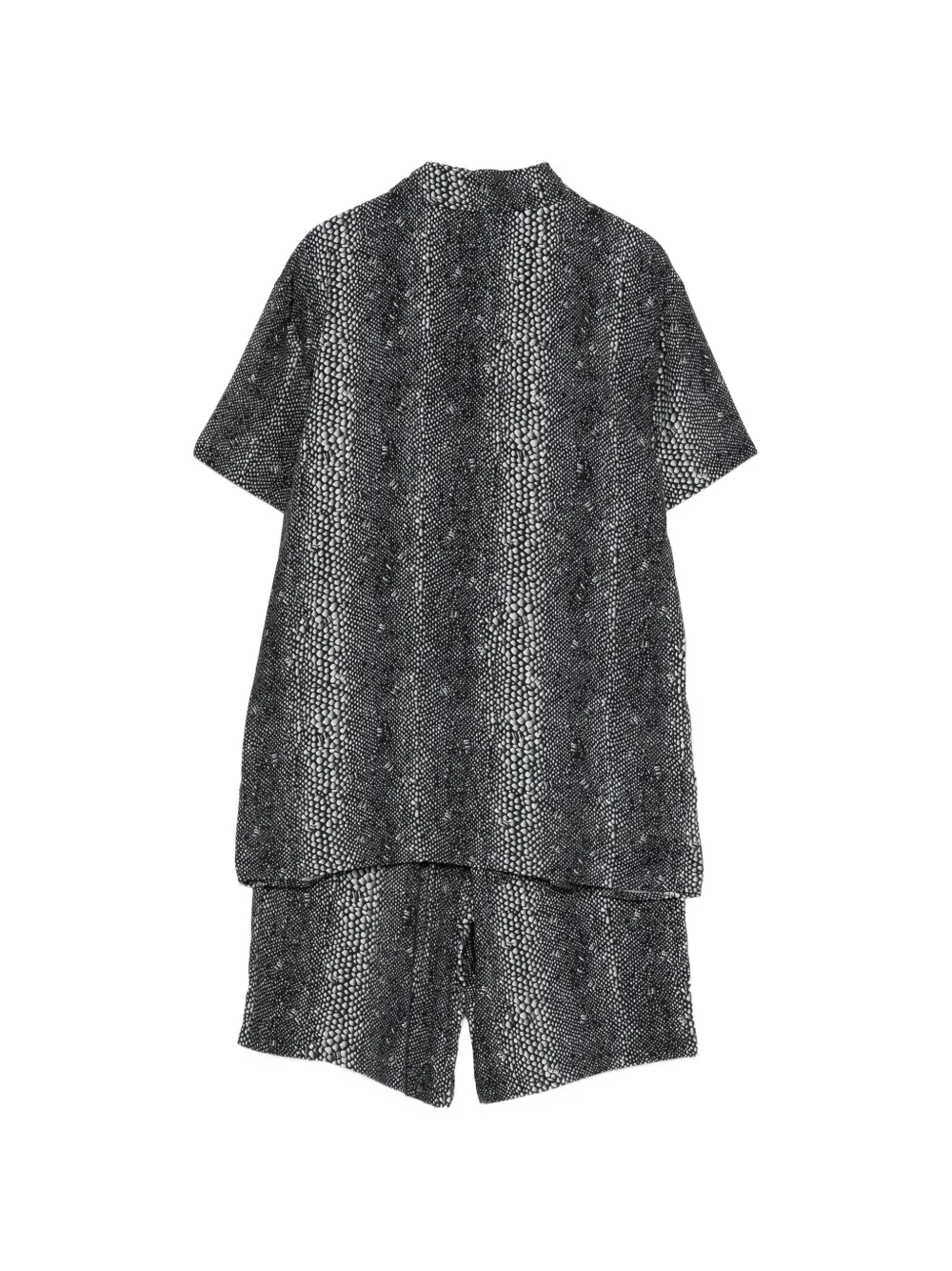 John Richmond Junior Shorts en shirt met slangen-print Zwart