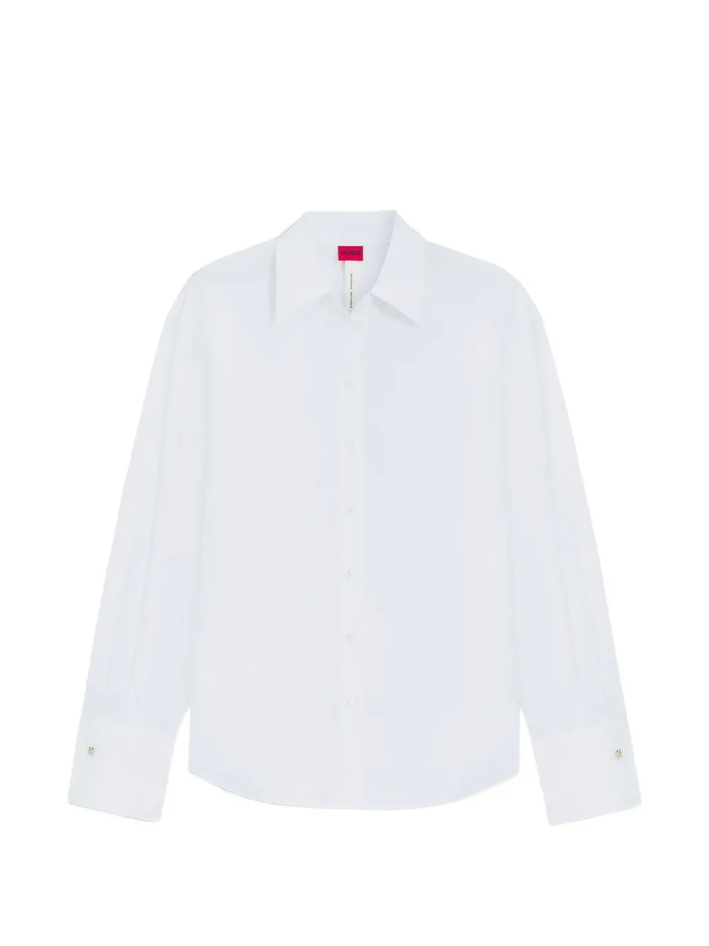 HUGO Enkanthus long-sleeve back-tie shirt - Bianco