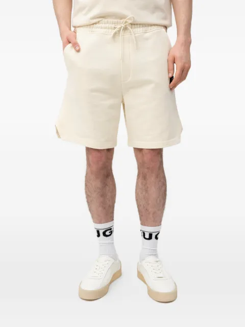 HUGO drawstring-fastening logo-patch shorts