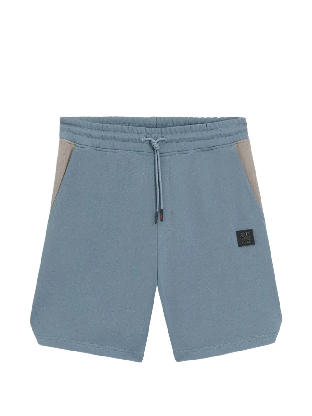 HUGO Despen drawstring-fastening panelled shorts - Blau